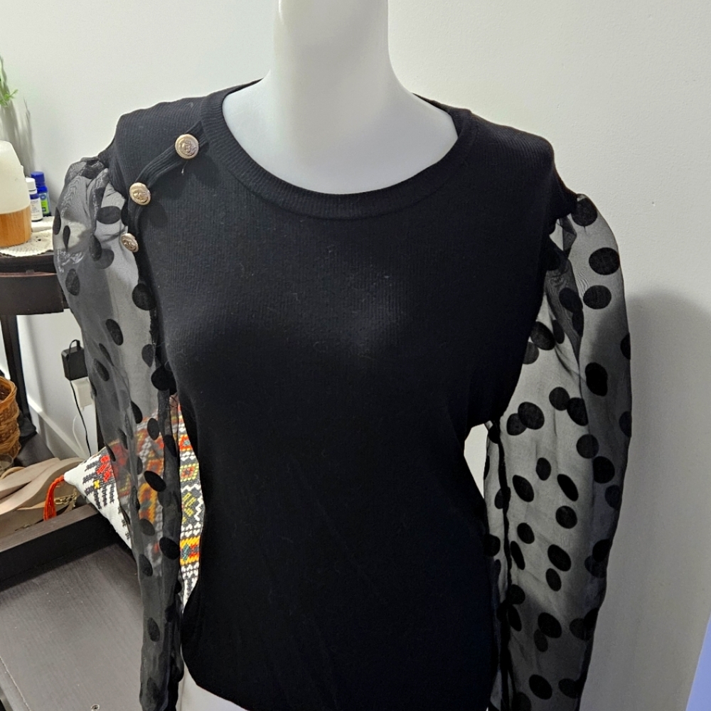 Festive black sweater